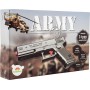 Pistole dětská zbraň na vodní + gumové kuličky 6mm + pěnové soft náboje 3v1