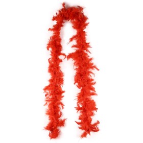 KARNEVAL Boa červené šála s peřím 2m *KARNEVALOVÝ DOPLNĚK*
