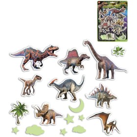 Nálepky Dinosauři + noční obloha nástěnná dekorace ve tmě svítící