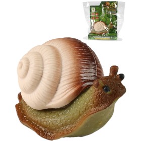 Zvířátko hlemýžď 11cm měkký gumový šnek s plastovou ulitou