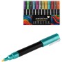 Fixy akrylové metalické univerzální set 12 barev hrot 4mm v blistru