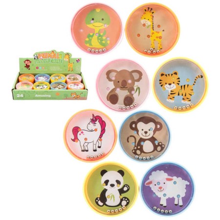 Hra hlavolam plastový s kuličkami 5,5cm zvířátka různé druhy