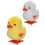 PLYŠ Kačenka (kuřátko) natahovací na klíček skákající 2 barvy
