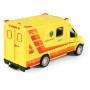 Auto sanitka kovová žlutá ambulance zpětný chod v plastovém boxu