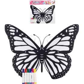 Křídla motýlí na gumičku na záda kreativní set s 6 fixy k vybarvení