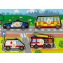 DŘEVO Baby vkládačka Moje první auta vkládací puzzle velké dílky pro miminko