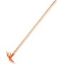 DŘEVO Dětské nářadí pracovní 80cm kovová zahradní motyka oranžová