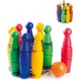 MAD Hra baby kuželky plastové 23cm set 9ks barevné v síťce