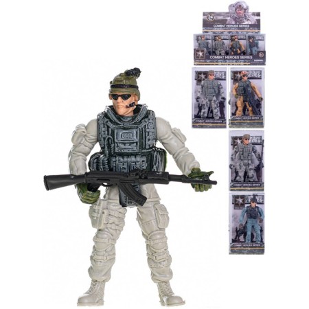 Voják kloubový se zbraní 10cm akční figurka speciální jednotky 4 druhy
