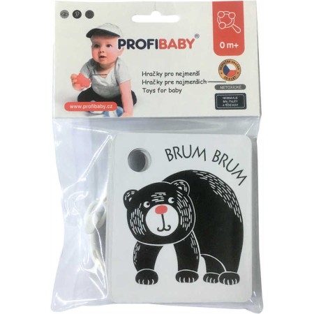 PROFIBABY Kartičky kontrastní černobílé s barevným prvkem 9ks zvířátka pro miminko