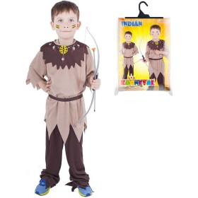 KARNEVAL Šaty INDIÁN vel.S (110-116 cm) 4-6 let KOSTÝM