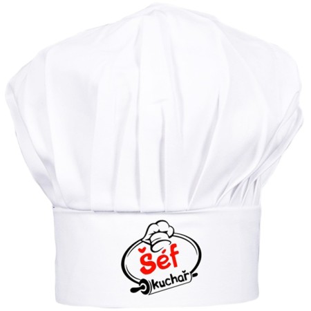 KARNEVAL Čepice kuchařská šéf kuchař *KARNEVALOVÝ DOPLNĚK*