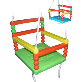 Houpačka závěsná s ohrádkou se zábranou 32x32cm do 35kg 2 barvy plast