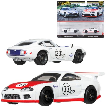 MATTEL HOT WHEELS Prémiový angličák set 2 auta Ford + Toyota kov