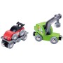 HAPE DŘEVO Vláček technická vozidla baby set 4ks na magnet
