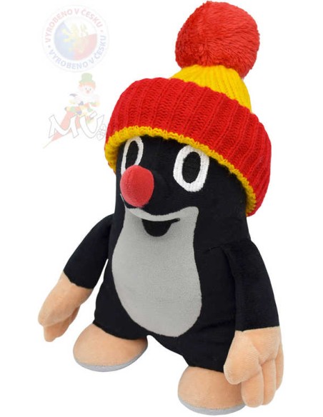 MORAVSKÁ ÚSTŘEDNA Krtek (Krteček) 24cm červeno-žlutý kulich PLYŠ