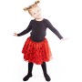 KARNEVAL Sukně červená TUTU beruška bohatá 3-10let (104-150cm) KOSTÝM
