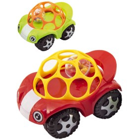 Auto 11cm baby autíčko s chrastící kuličkou s očima 2 barvy pro miminko