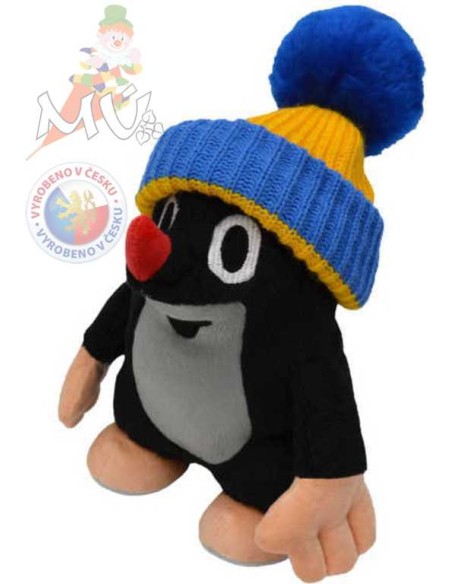 MORAVSKÁ ÚSTŘEDNA Krtek  (krteček) s žluto-modrým  kulichem