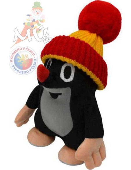 MORAVSKÁ ÚSTŘEDNA Krtek (krteček) s žluto-červeným kulichem