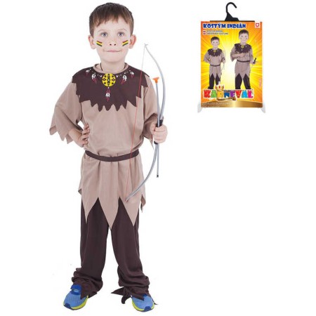 KARNEVAL Šaty Indián s páskem vel. M (116-128 cm) 6-8 let *KOSTÝM*