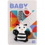 PLYŠ Zvířátko baby chrasticí závěsné 30cm kontrastní pro miminko 3 druhy
