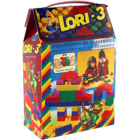 LORI 003 Stavebnice polytechnická 3 barevné kostky set 50ks