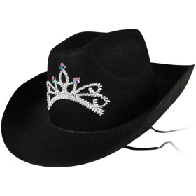 KARNEVAL Klobouk černý kovbojský dámský *KARNEVALOVÝ DOPLNĚK*