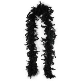 KARNEVAL Boa černé šála s peřím 2m *KARNEVALOVÝ DOPLNĚK*