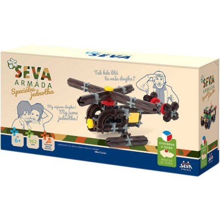 SEVA Armáda Speciální jednotka STAVEBNICE 162 dílků set s nářadím