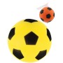 Míč soft pěnový s potiskem fotbalový 18cm 2 barvy v síťce