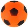 Míč soft pěnový s potiskem fotbalový 18cm 2 barvy v síťce