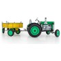 KOVAP Traktor Zetor retro model 1:25 plechový Zelený na klíček Kov 0395