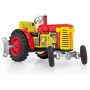 KOVAP Traktor Zetor retro model 1:25 plechový Červený na klíček Kov 0395