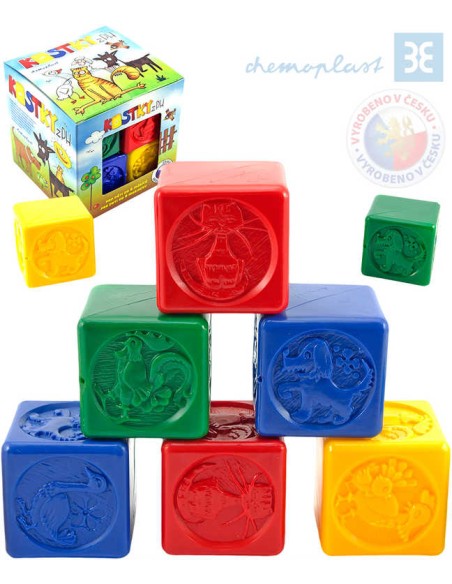 CHEMOPLAST Set 8 baby kostek PH plastové kostičky barevné v krabičce