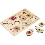 EICHHORN DŘEVO Puzzle baby vkládací s úchyty 9 dílků zvířátka 2 druhy