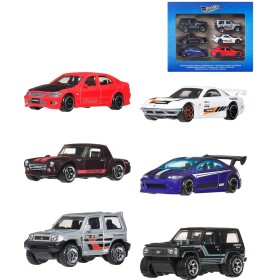 MATTEL HOT WHEELS Auto angličák Silver Series Streets Of Japan set 6ks kov