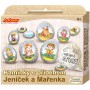 Kamínky s příběhem pohádky Jeníček a Mařenka kreativní set s 10 kamínky