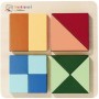 EICHHORN DŘEVO Montessori čtverce puzzle baby vkládačka na desce