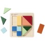 EICHHORN DŘEVO Montessori čtverce puzzle baby vkládačka na desce