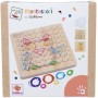 EICHHORN DŘEVO Montessori geometrická deska herní set s gumičkami