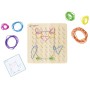 EICHHORN DŘEVO Montessori geometrická deska herní set s gumičkami