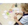 EICHHORN DŘEVO Montessori geometrická deska herní set s gumičkami