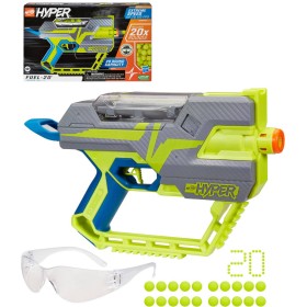 HASBRO NERF Hyper Fuel 20 blaster set s náboji a ochrannými brýlemi
