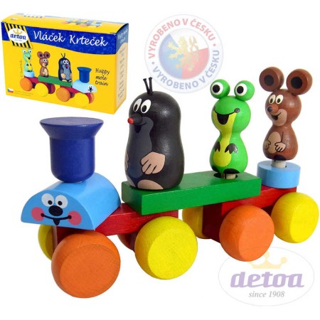 DETOA Vláček Krteček  * DŘEVĚNÉ HRAČKY *