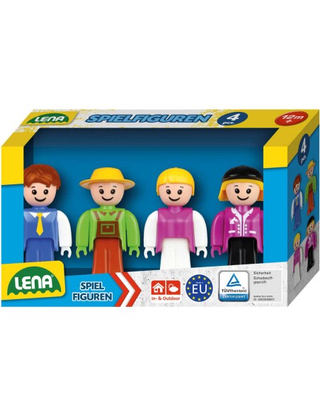 LENA Baby Truxx zelená sada figurek 8cm 4ks v krabici plast