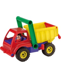 LENA Auto barevné aktivní sklápěč 27cm s řidičem na písek 4150