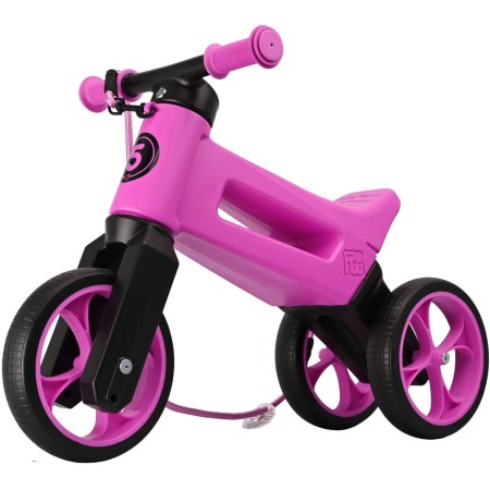 Odrážedlo FUNNY WHEELS Rider SuperSport 2v1 odstrkovadlo Růžové krabice