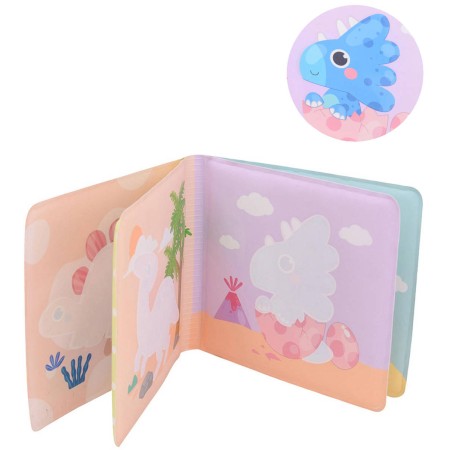 Knížka baby do vany Happy World dinosauři mění barvu do vody pro miminko