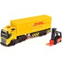 DICKIE Auto DHL Volvo FH16 s vysokozdvižným vozíkem na baterie Světlo Zvuk